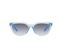 Armani Exchange A|X Ax4130su - Gafas de sol de ajuste universal para mujer, Azul transparente brillante/azul degradado transparente