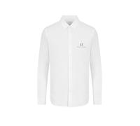 Armani Exchange A|x Long Sleeve Icon Logo Button Shirt Camisa, Hombre, Blanco, XXL