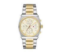 Armani Exchange A|X Reloj cronógrafo de Acero Inoxidable para Hombre, Dos Tonos, Aceitunas