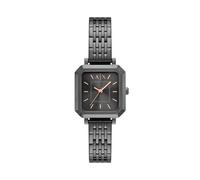 Armani Exchange A|X - Reloj de acero inoxidable negro de tres manecillas para mujer (modelo: AX5732)