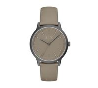 Armani Exchange A|X - Reloj de cuero gris de tres manecillas para hombre (modelo: AX2766)