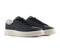 Armani Exchange - ActionLeather,sidelogo,laceup, Zapatillas HOMBRE, BLACK+OFF WHITE,