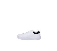 Armani Exchange Actionleather,sidelogo,Laceup, Zapatillas Hombre, Op White Black, 40.5 EU