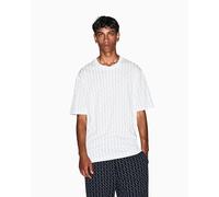Armani Exchange Camiseta Allover Logo tee Blanco apagado/ceniza L Hombres