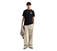 Armani Exchange Armani Ax Diamond - Camiseta para hombre con logotipo, Negro -, Large