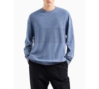 Armani Exchange Armani Exchange - Jersey de hombre de punto con rayas horizontales. Azul claro Talla S