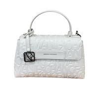 Armani Exchange ARMANI EXCHANGE LIZ - Bolsa con asa superior de guijarros para mujer (paquete de 1), Blanquecino, One Size, Bolsa con asa superior