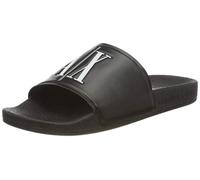 Armani Exchange AX Icon Pool Slides, Chanclas Mujer, Negro (Black+White Logo 00002), 36.5 EU