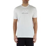 Armani Exchange AX Line Logo tee - Camiseta para Hombre, Blanco Crudo, M