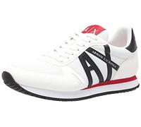 Armani Exchange AX - Zapatillas Deportivas para Hombre, Color Blanco óptico y Negro, Talla: 47 EU, K488, 46.5 EU