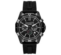 Armani Exchange Reloj para hombre de acero inoxidable negro con cronógrafo, AX1961, Negro y blanco