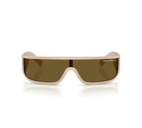Armani Exchange Ax4153su - Gafas de sol rectangulares de ajuste universal para hombre, Beige mate/marrón oscuro vudú, 40 mm
