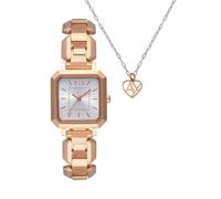 Armani Exchange Reloj Analógico para Mujeres de Cuarzo con Correa en Acero Inoxidable AX7167SET