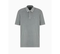 Armani Exchange Basic A|x Logo Pique Polo, Gris Neutro, XL Hombres