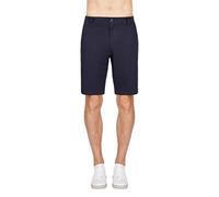 Armani Exchange Bermudas de Sarga elástica para Hombre, Azul Marino, S