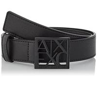 Armani Exchange Black Susi Medium Cinturón, 90 cm para Mujer