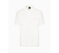 Armani Exchange Blue Edition, Logo Patch Polo, Blanco Crudo, M Hombres
