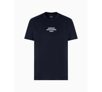 Armani Exchange Bold 1991 Logo tee Camiseta, Azul Oscuro, L Hombres