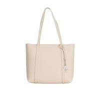 Armani Exchange Bolsa de compras beige para mujer con logotipo y colgante extraíble AX, beige, Talla única