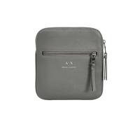 Armani Exchange Bolsa de tacola de barro para hombre con logotipo frontal, Negro , Talla única