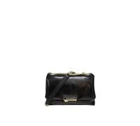 Armani Exchange Bolso bandolera de charol negro para mujer, Negro , Talla única