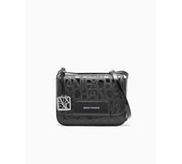 Armani Exchange Bolso cruzado con logotipo de Liz Pebble para mujer, color negro, TU
