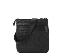 Armani Exchange Double Pocket Embossed Monogram Texture, Crossbody Hombres, Negro, Talla única