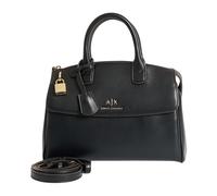 Armani Exchange Mujer Jane, Sustainable, Zip Closure, Front Logo Canvas Tote Medium, Negro, talla única