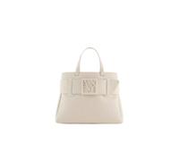 Armani Exchange Bolso de Mano para Dama, Cuero Sintético, Diseño con Hebilla, Color Crema