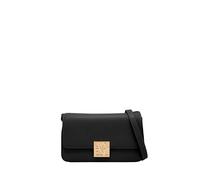 Armani Exchange Bolso de mano para mujer Amy, sostenible, con logotipo dorado, color negro