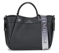 Armani Exchange Wave M Bolso de mano negro, imitación de cuero, mujer