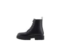 Armani Exchange Botas para mujer Eddie, suela gruesa, logotipo en la parte trasera, Negro, 38 EU