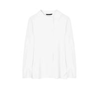 Armani Exchange- Camisa Blanca con Cuello Asimétrico- Blouses & Shirts- Mujer- Blanco- S- Camisa Blanca con Cuello Asimétrico