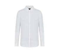 Armani Exchange Long Sleeve Stretch Cotton-Satin Button Up, Camisa,