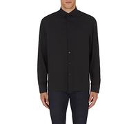 Armani Exchange Camisa Holgada y Urbana de Aspecto Simple para Hombre, Negro, S