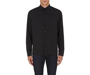 Armani Exchange Camisa Holgada y Urbana de Aspecto Simple para Hombre, Negro, S