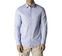 Armani Exchange Camisa Oxford Slim Fit Con Botones Camisa, Hombre, Light Blue Oxford/7b, XXL