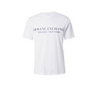 Armani Exchange Short Sleeve Milan New York Logo Crew Neck T-Shirt Camiseta, Hombre, Blanco, M