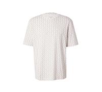 Armani Exchange Allover Logo tee Camiseta, Blanco Apagado/Ceniza, L Hombres
