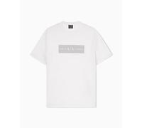 Armani Exchange de los hombres Camiseta con logo a rayas, Beige