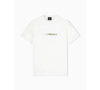 Armani Exchange Camiseta con Logotipo Multicolor Bordado en 3D para Hombre, Blanco Apagado, M