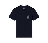 Armani Exchange Camiseta de manga corta para hombre con logotipo de monograma lateral, Negro, M
