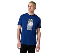 Armani Exchange Camiseta de Manga Corta para Hombre, Aspecto Simple, con Estampado Frontal, Estate Blue, M