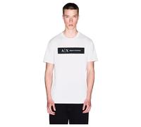 Armani Exchange Camiseta de Manga Corta para Hombre con Logotipo en Contraste Gris, Talla M, Wind Chime, M