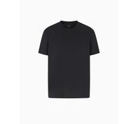 Armani Exchange Camiseta de Manga Corta para Hombre con Logotipo en la Parte Delantera, Negro, M