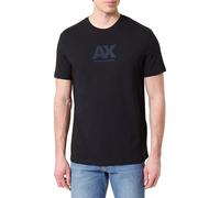Armani Exchange Camiseta de Manga Corta para Hombre con Logotipo Impreso, Negro, XXL