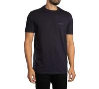 Armani Exchange Camiseta de Manga Corta para Hombre Side Milano-New York Logo Lettering, Azul, L, Azul Oscuro, L