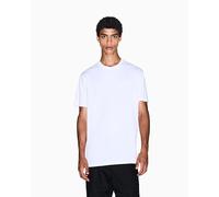 Armani Exchange Camiseta de Manga Corta para Hombre Side Milano-New York Logo Lettering, Color Blanco, XL, Blanco, XL