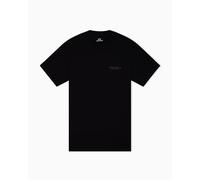 Armani Exchange Short Sleeve Side Milano-New York Logo Lettering Camiseta, Negro, S Hombres