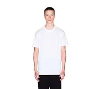 Armani Exchange Camiseta de Manga Corta para Hombre Tone on Tone On Tone Logo Round Collar Off White M, Blanco Crudo, M